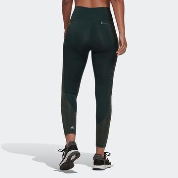 ADIDAS SPORTSWEAR Skinny Sports trousers 'Optime Shiny ' in Green