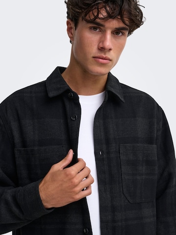 Regular fit Camicia 'ONSALP' di Only & Sons in nero