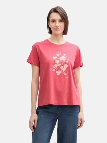 Tricou de la TOM TAILOR pe roșu: față