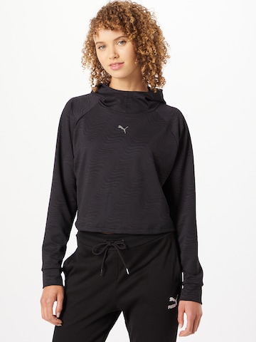 PUMA Athletic Sweatshirt in Black: front