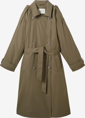 TOM TAILOR DENIM Between-Seasons Coat in Green: front