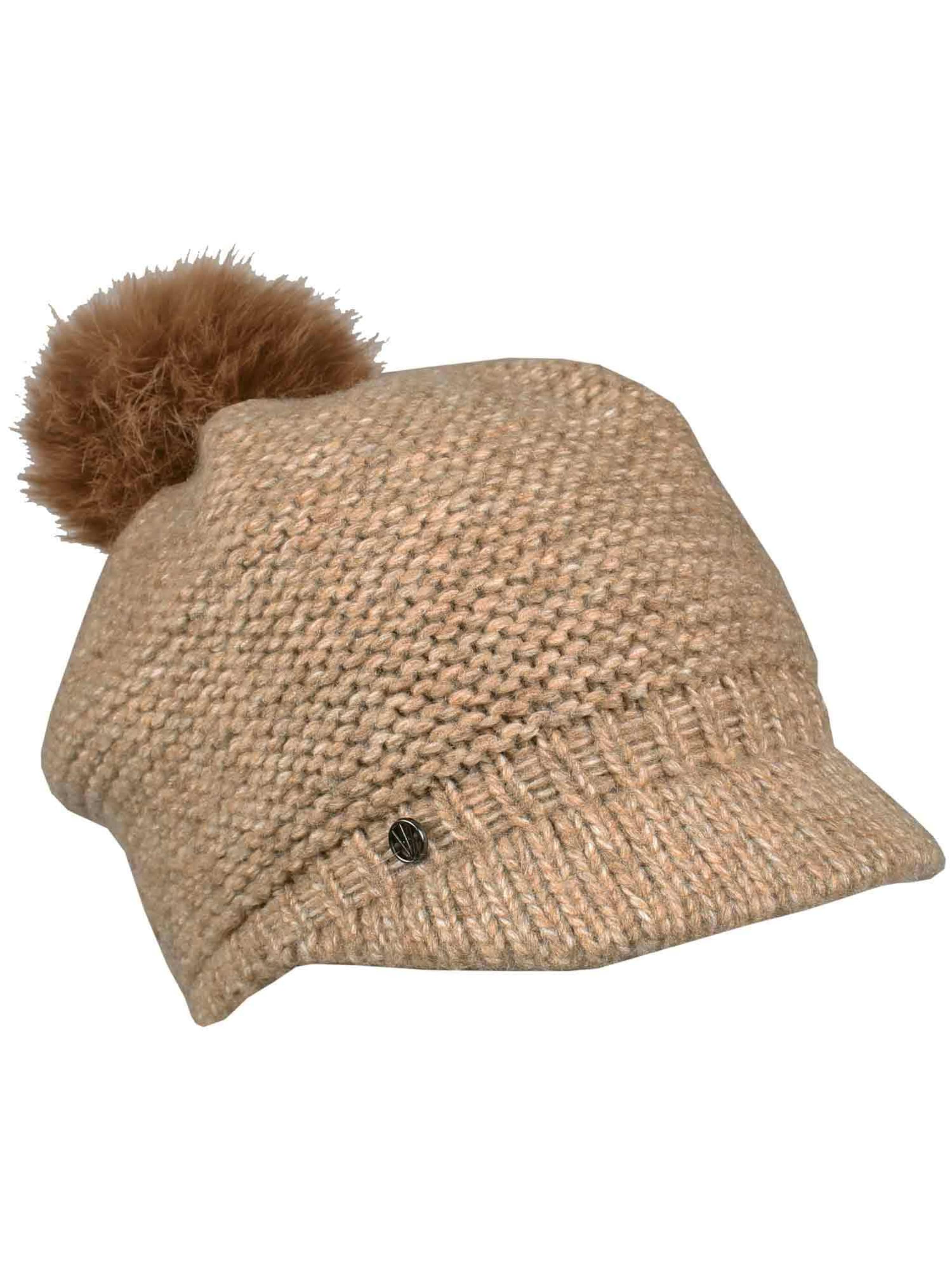 LOEVENICH Mütze in Beige: Vorderseite