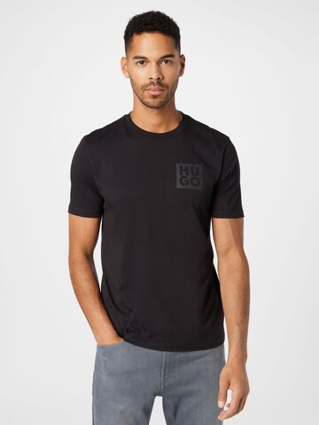 HUGO T-shirt 'Detzington' i svart: framsida