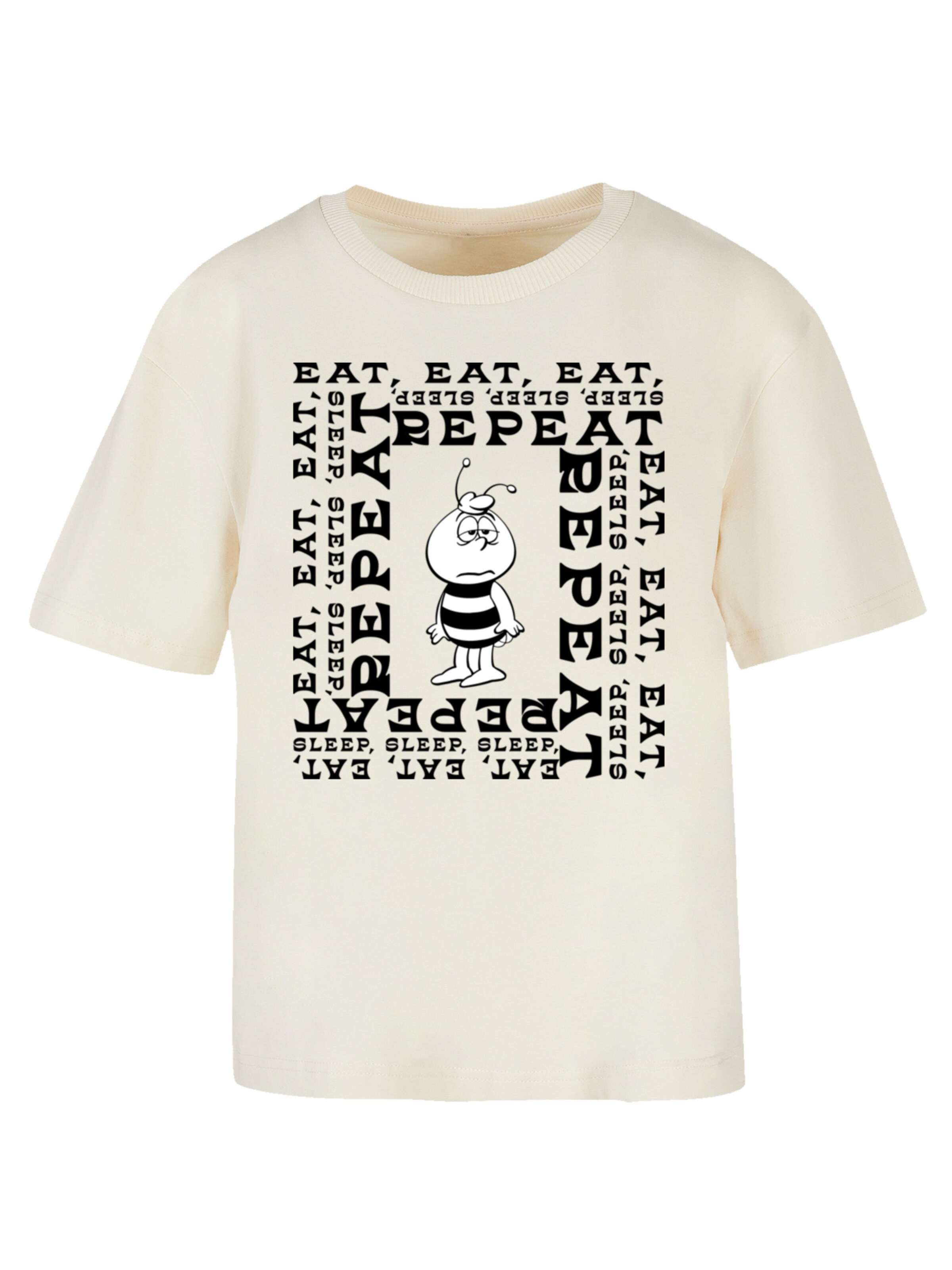 F4NT4STIC Shirt 'Die Biene Maja' in Beige: voorkant