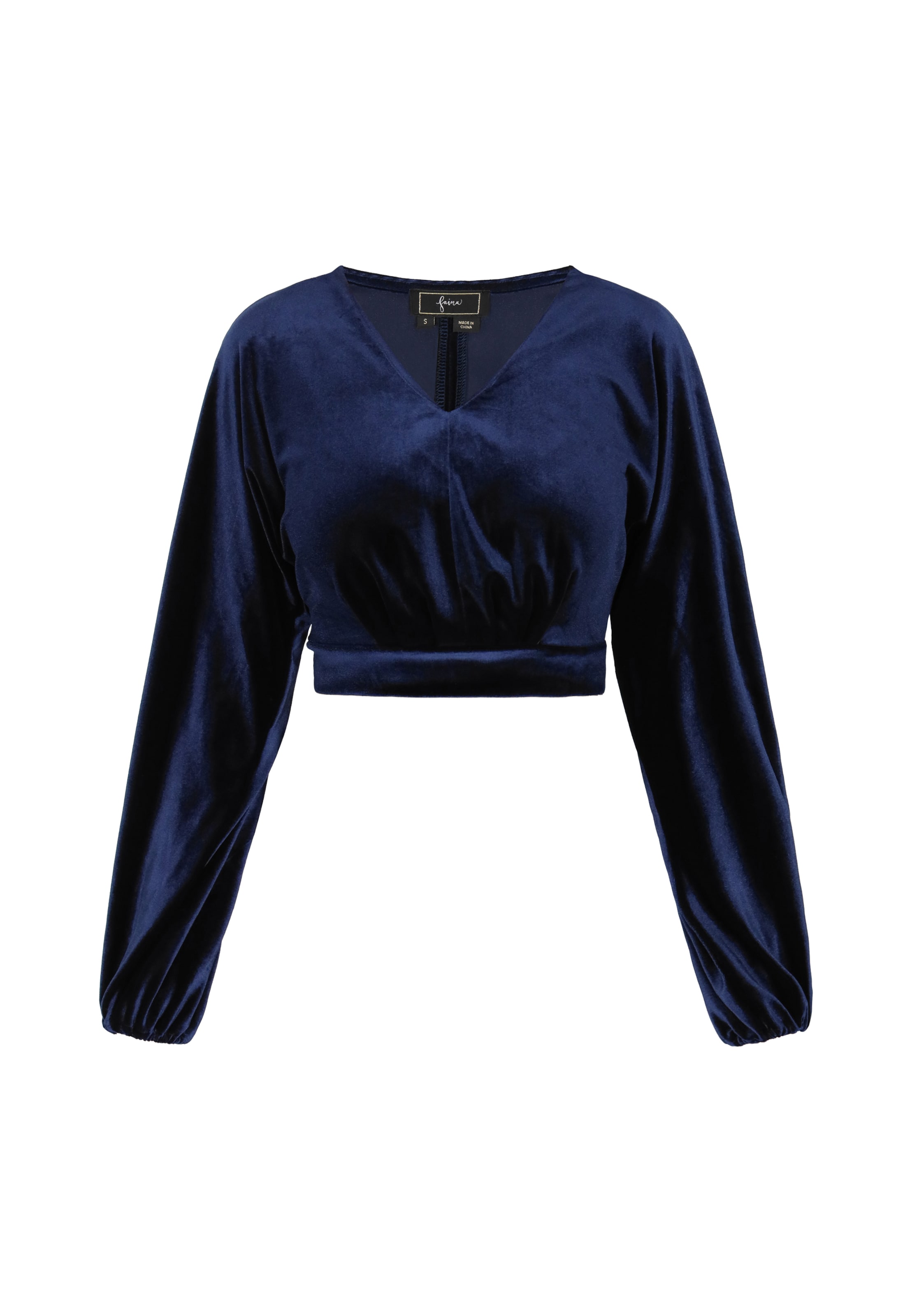 faina - Blusa em azul: frente