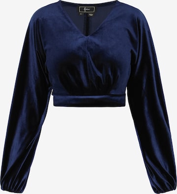 faina - Blusa en azul: frente