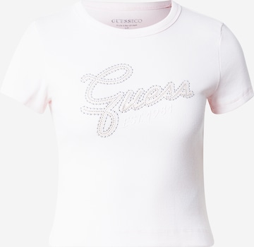 T-shirt GUESS en rose : devant