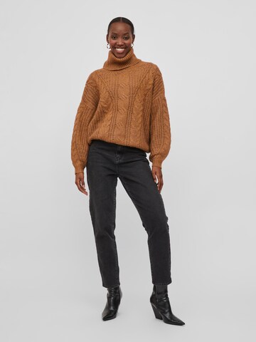 VILA Oversized Sweater 'TRIPS' in Brown