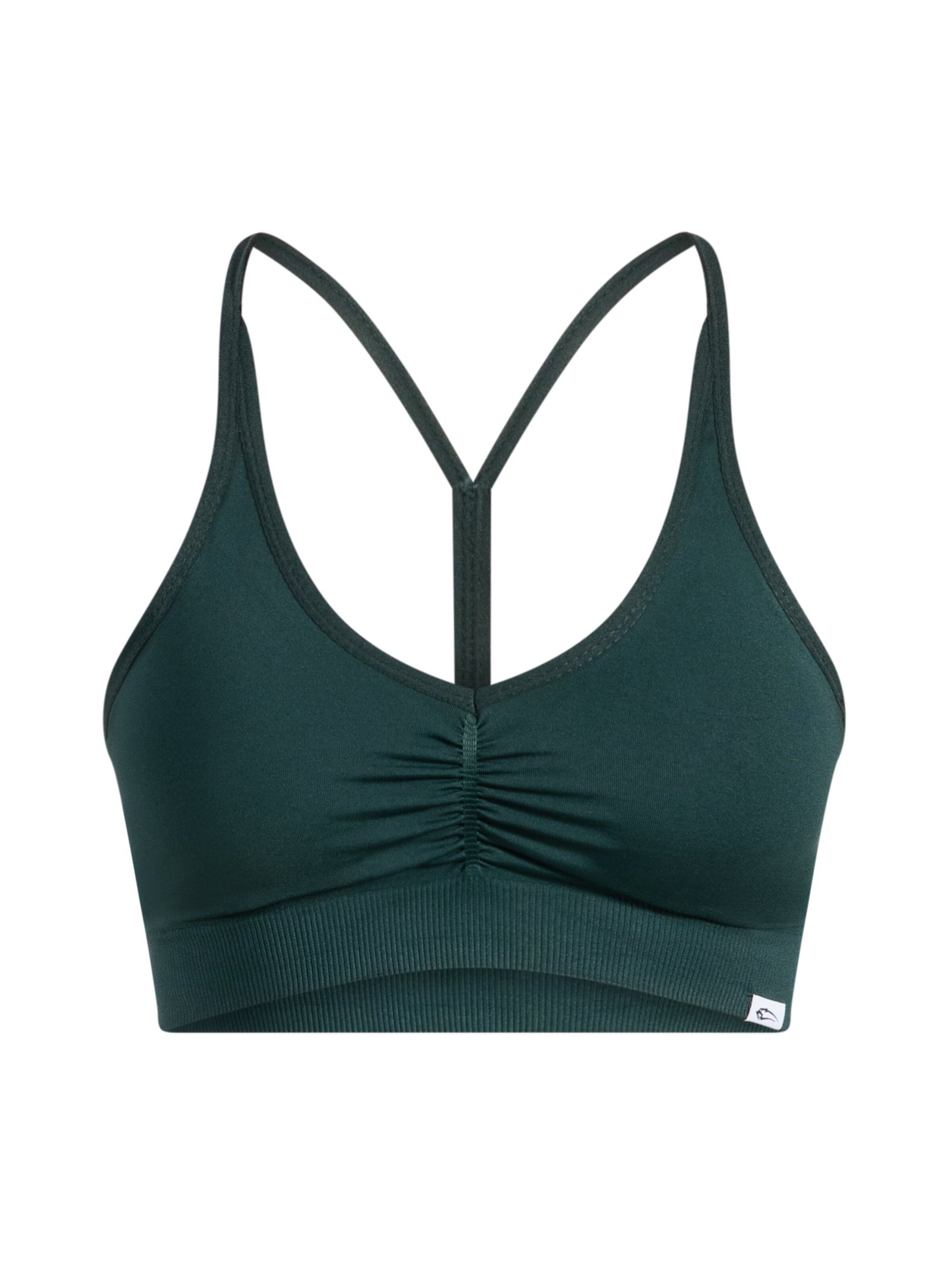 Soutien-gorge de sport 'Solid Scrunch' Smilodox en vert : devant