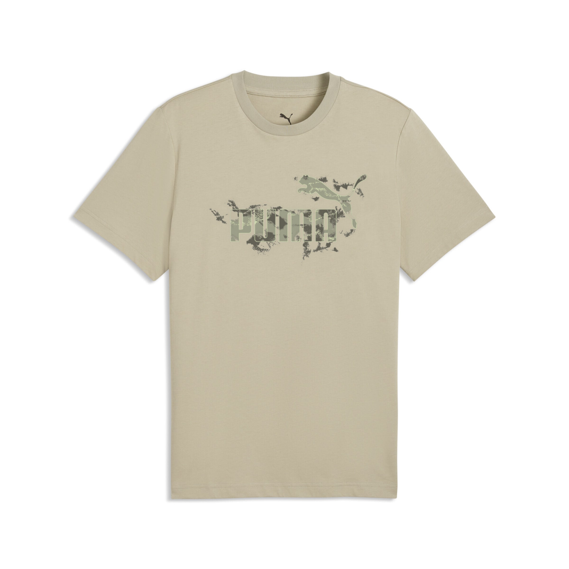 PUMA T-Shirt 'Camo' in greige / oliv / dunkelgrün, Produktansicht