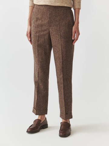 TATUUM Regular Pleated Pants 'LILO 1' in Beige: front