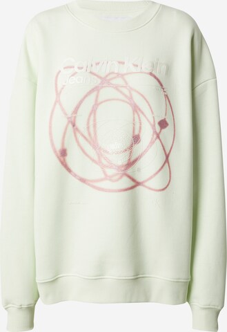 Calvin Klein Jeans - Sudadera 'GALAXY' en verde: frente