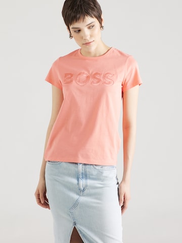 T-shirt 'Eventsa' BOSS Black en orange : devant