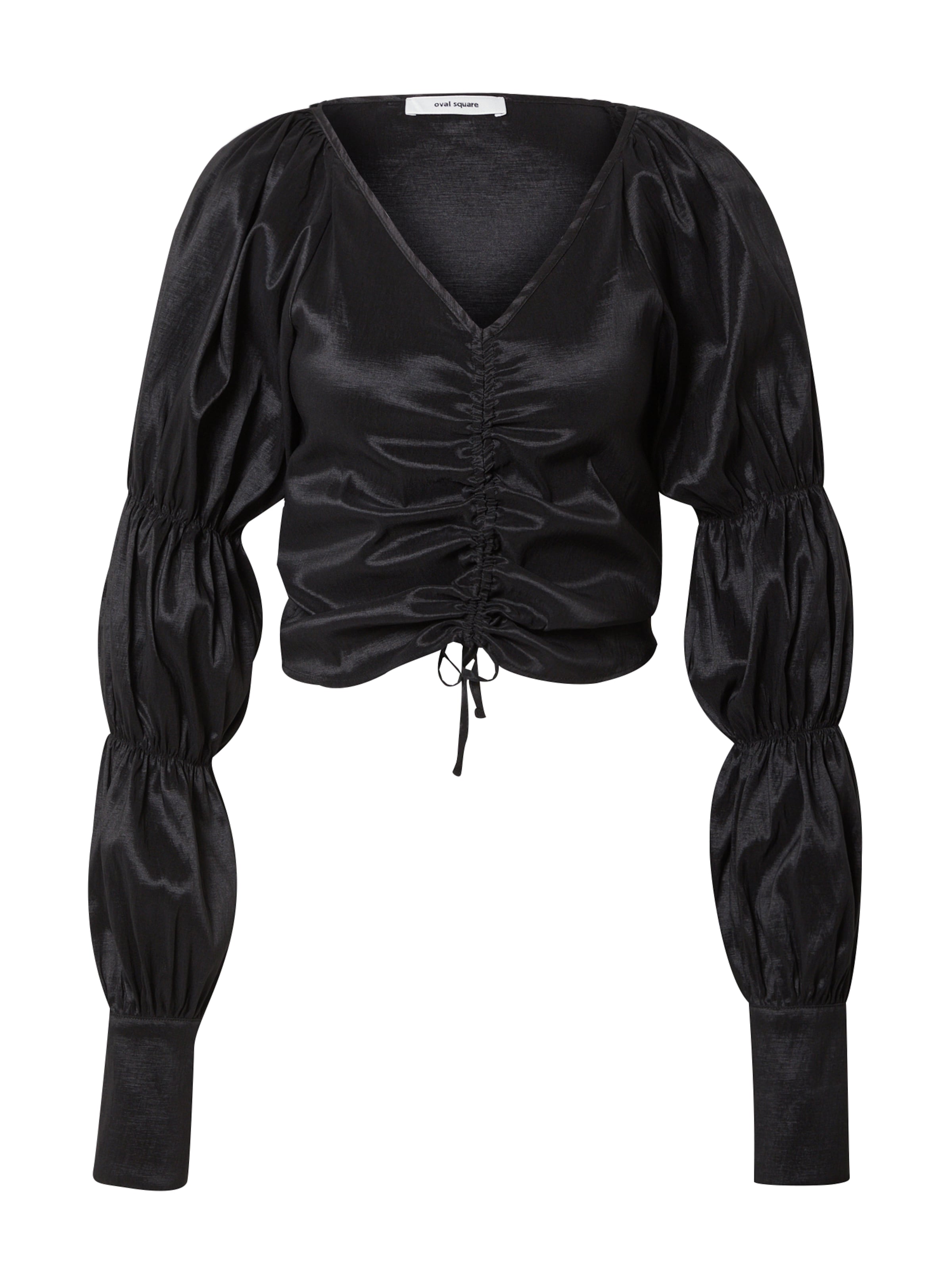 Oval Square Bluse 'Vibe' i sort: forside
