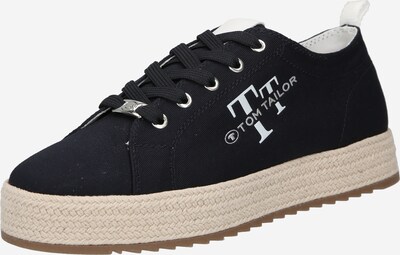 TOM TAILOR Athletic lace-up shoe in Navy / Silver / White, Item view