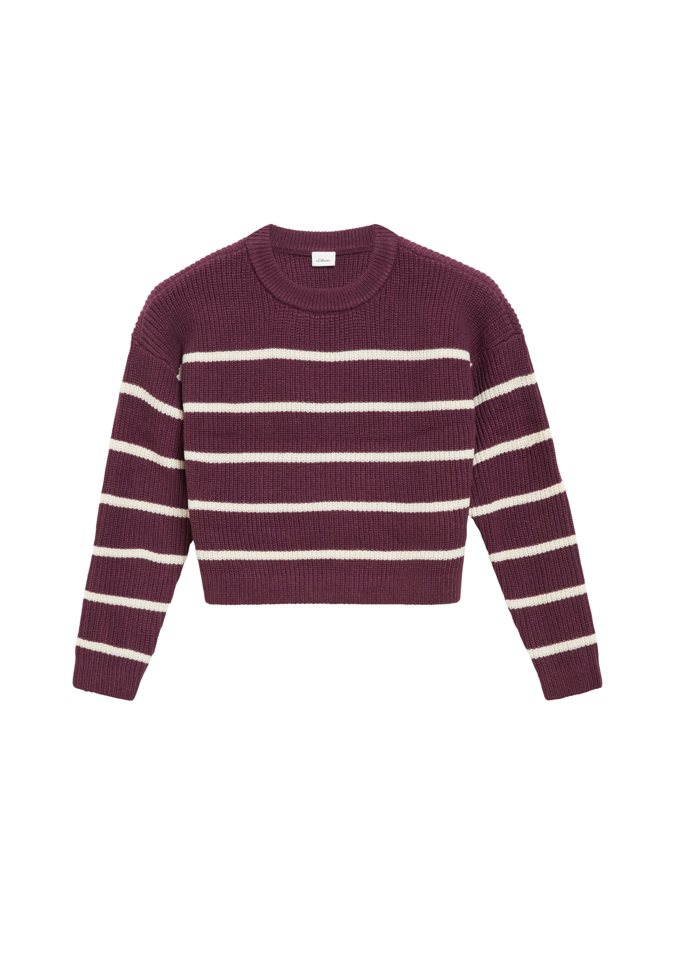 s.Oliver Sweater in 134-140 in Wine red / White, Item view