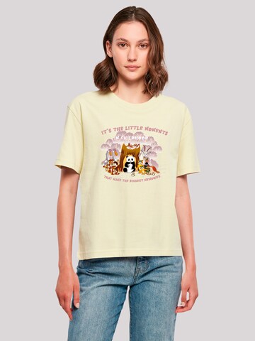 T-shirt 'Heroes of Childhood Tao Tao Childhood Memories' F4NT4STIC en jaune : devant