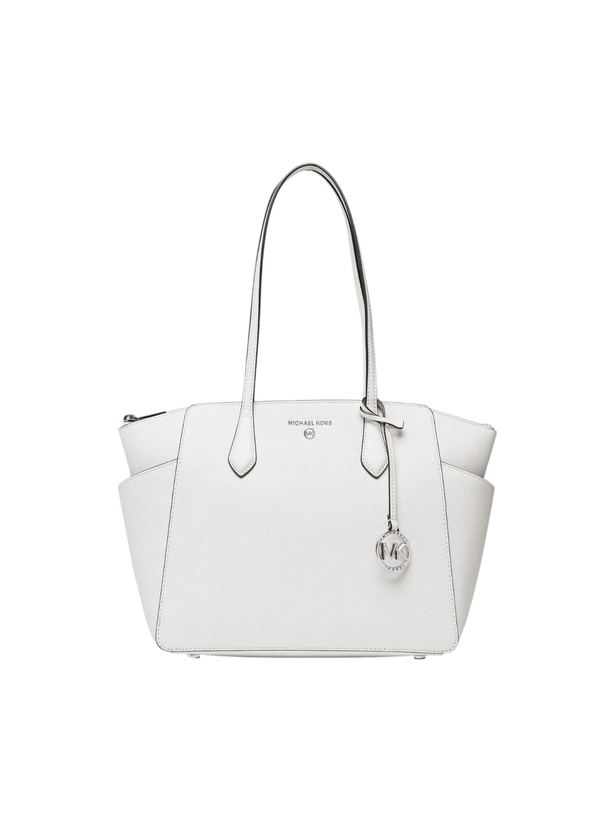 Michael Kors - Shopper 'Marilyn Medium Saffiano Leather Tote Bag' en blanco: frente