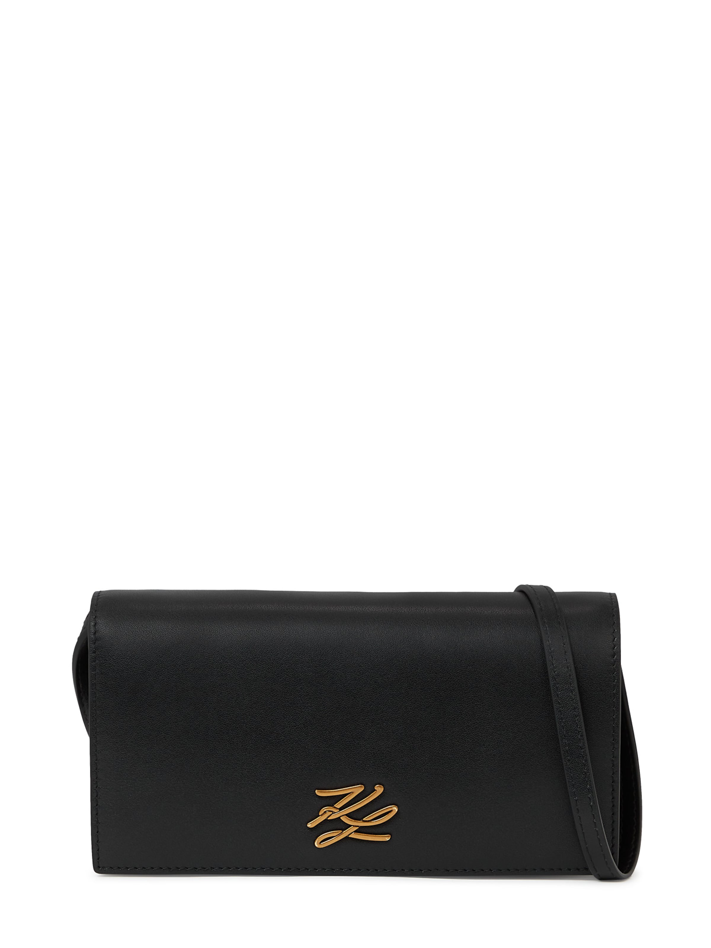 Clutch ' MINI K/AUTOGRAPH ' de la Karl Lagerfeld pe negru: față