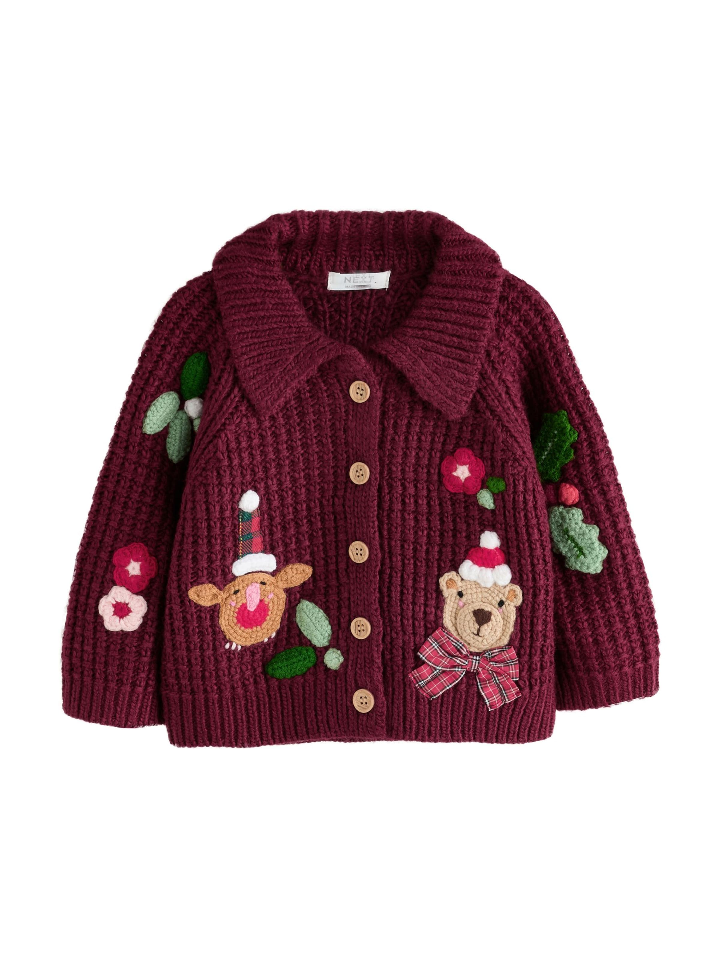 Next Knit Cardigan in Red: front