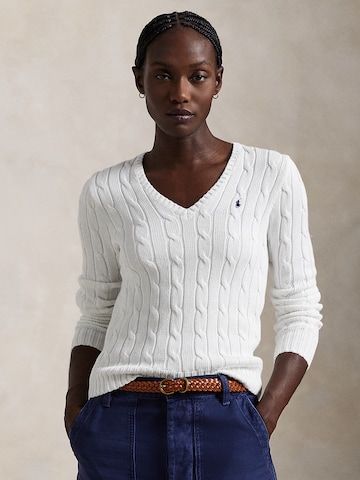 Pull-over Polo Ralph Lauren en blanc : devant