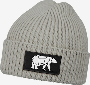 Neverless Beanie 'Bär Lineart Polygon' in Grey: front