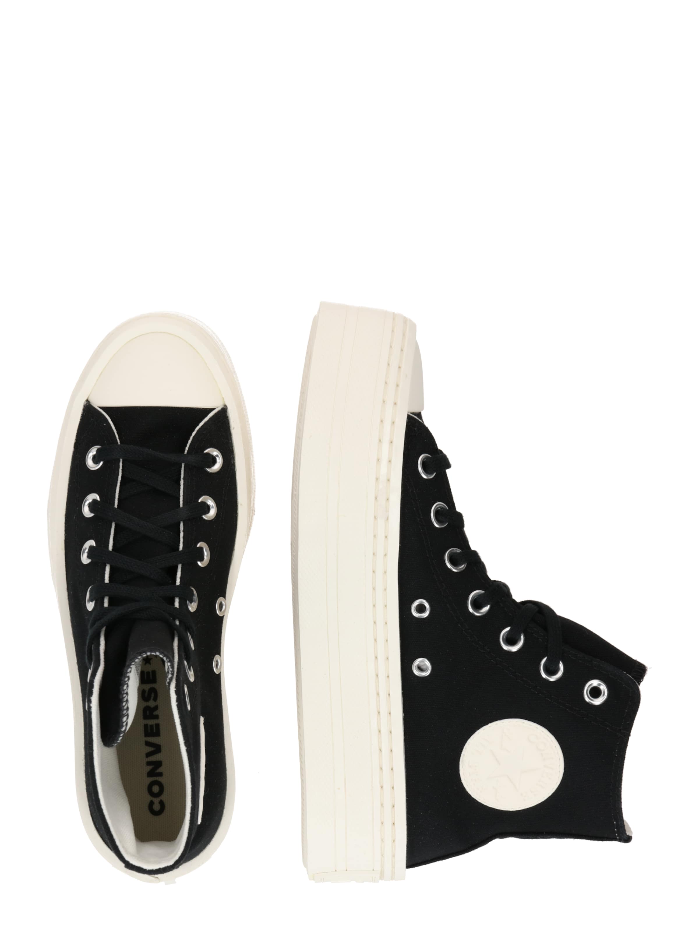 melns CONVERSE Augstie brīvā laika apavi 'CHUCK TAYLOR ALL STAR MODERN LIFT HI CANVAS'