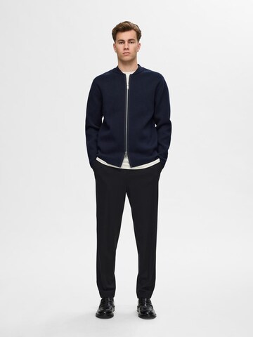 Coupe slim Pantalon à plis 'SLHDelon' SELECTED HOMME en noir