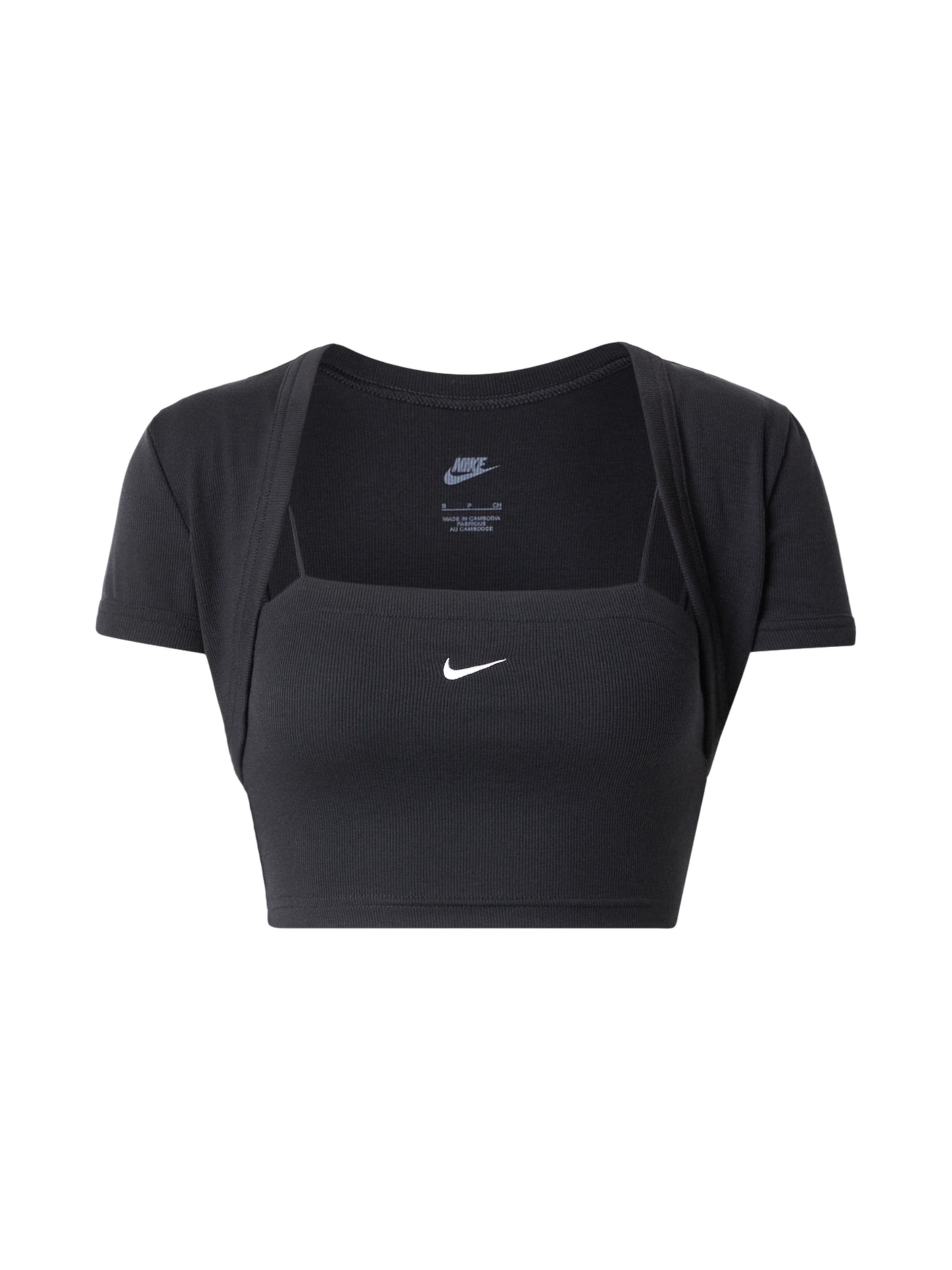 Haut Nike Sportswear en noir : devant
