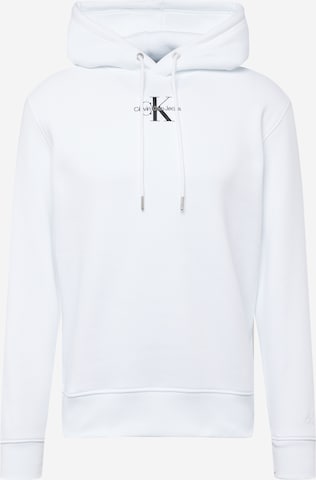 Calvin Klein Jeans Sweatshirt in Wit: voorkant