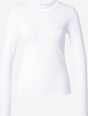 Tricou 'ESME' de la Samsøe Samsøe pe alb: față