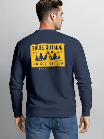 Neverless Sweatshirt 'Think Outside' in Blue