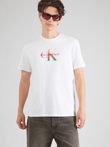 Regular T-Shirt 'Pride' Calvin Klein Jeans en blanc : devant