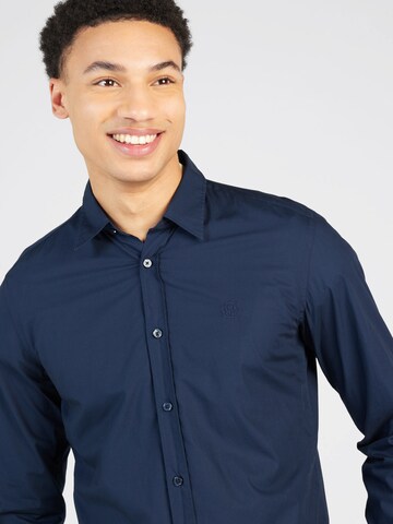 BOSS - Ajuste estrecho Camisa 'ROAN' en azul