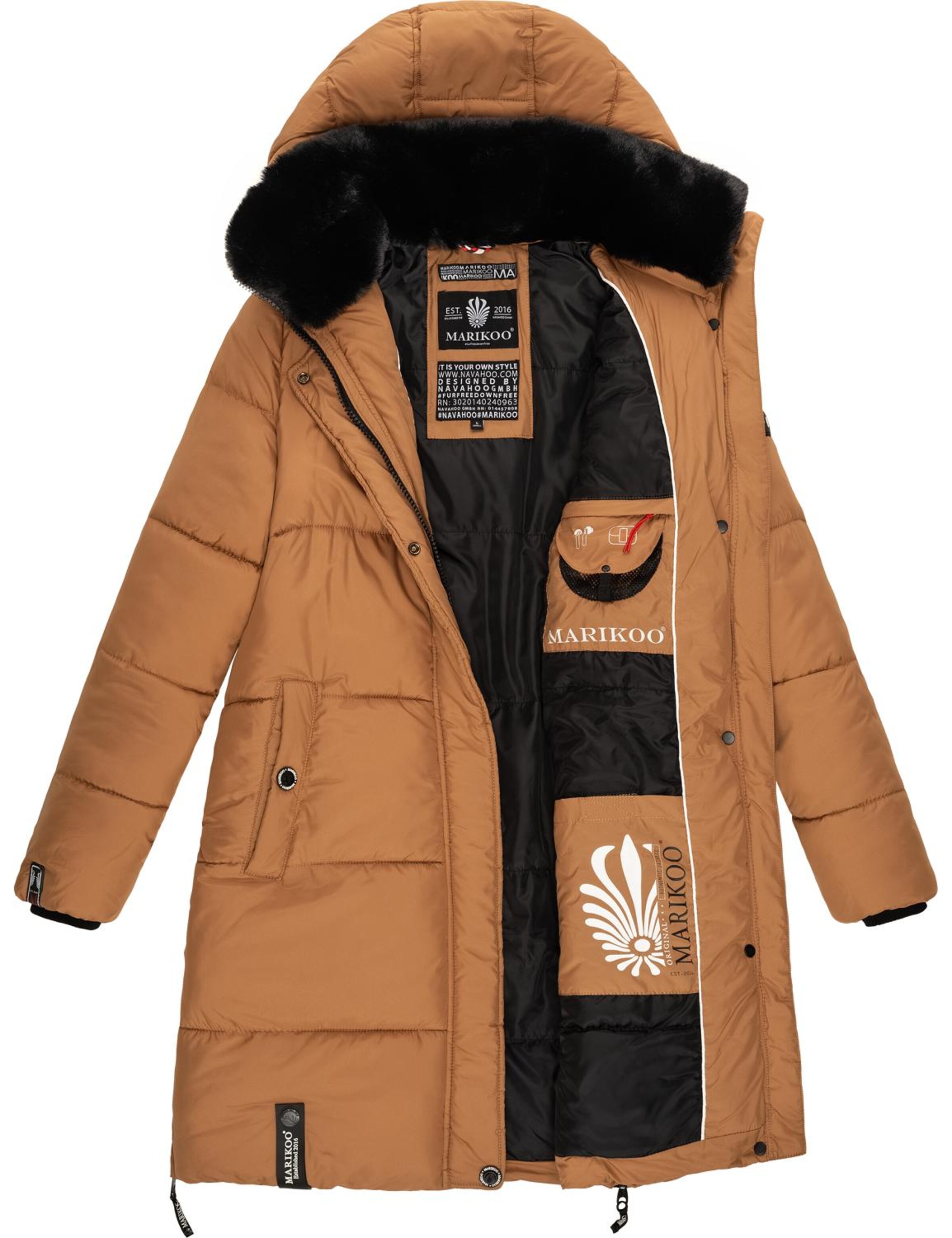 brūns MARIKOO Ziemas mētelis