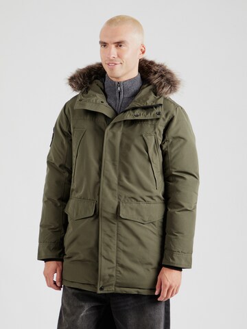 Parka d’hiver 'Everest' Superdry en vert : devant