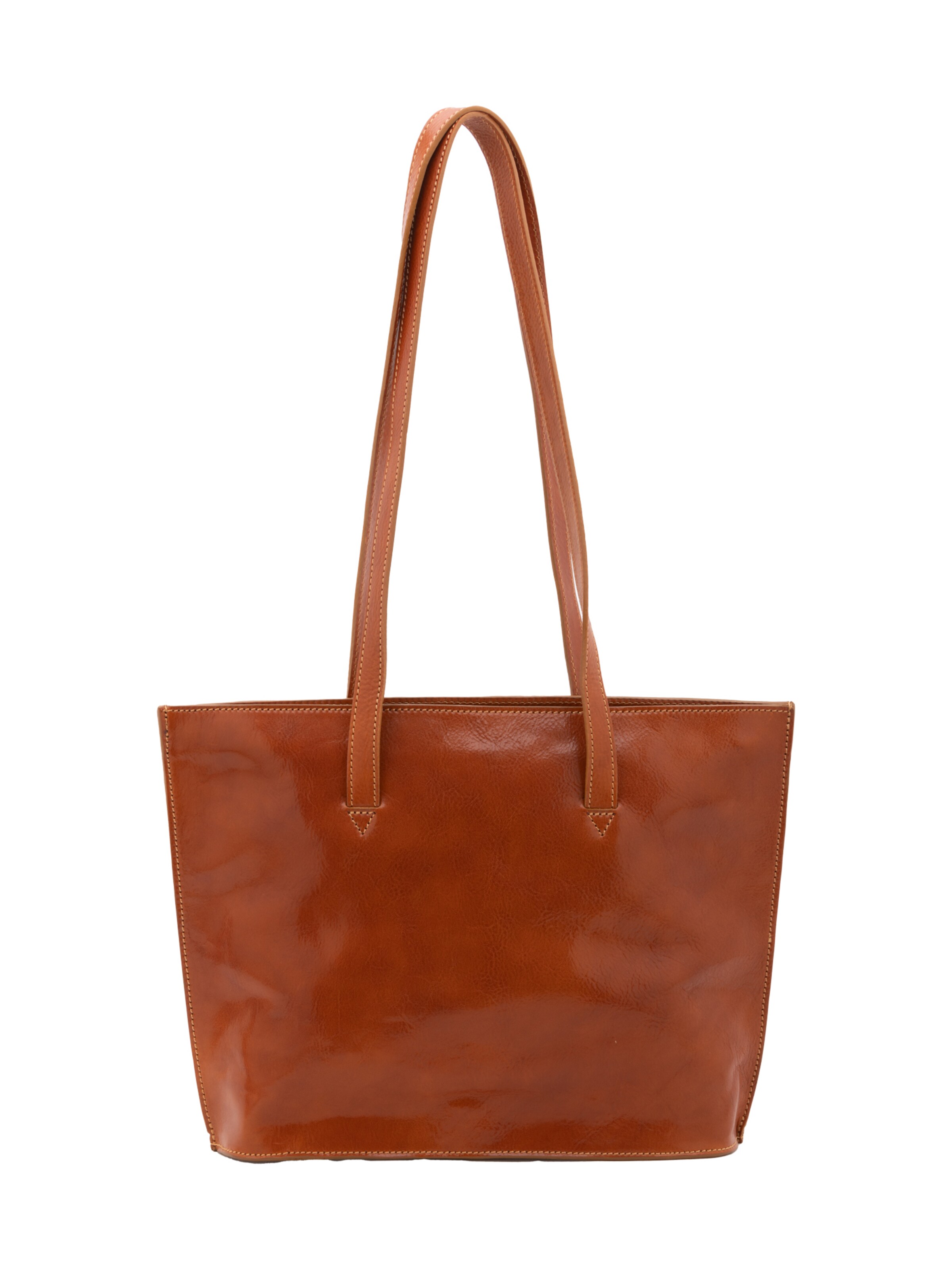 Borsa a spalla 'Borsa a Spalla Donna Pelle Vacchetta - Chiusura Zip Made in Italy' di I Fratelli in beige: frontale