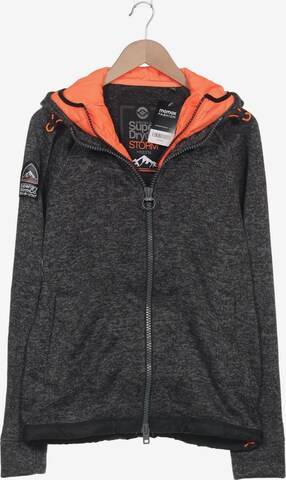 Superdry Sweatshirt & Zip-Up Hoodie in M in Grey: front