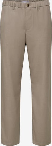 Effilé Pantalon outdoor 'ONLY & SONS ONSYOKE TAP REG TWILL 0668 PANT FRML PANTALONE' Only & Sons en beige : devant