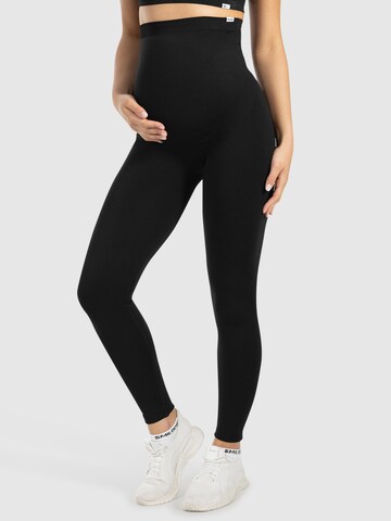 Smilodox Slimfit Leggings ' Lorraine ' in Zwart: voorkant