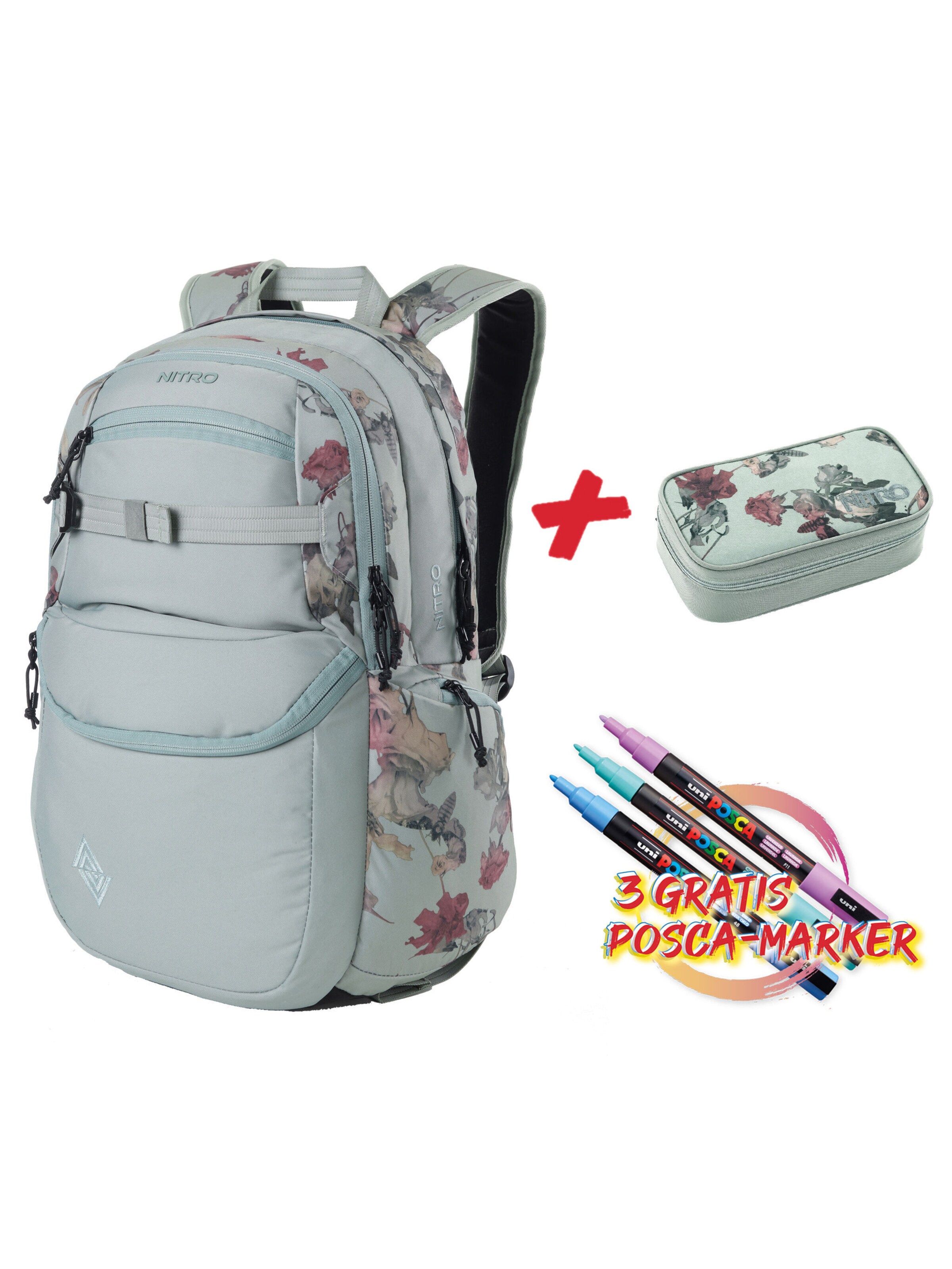 NITRO Rucksack 'SET FUTURE HERO' in Grün: Vorderseite