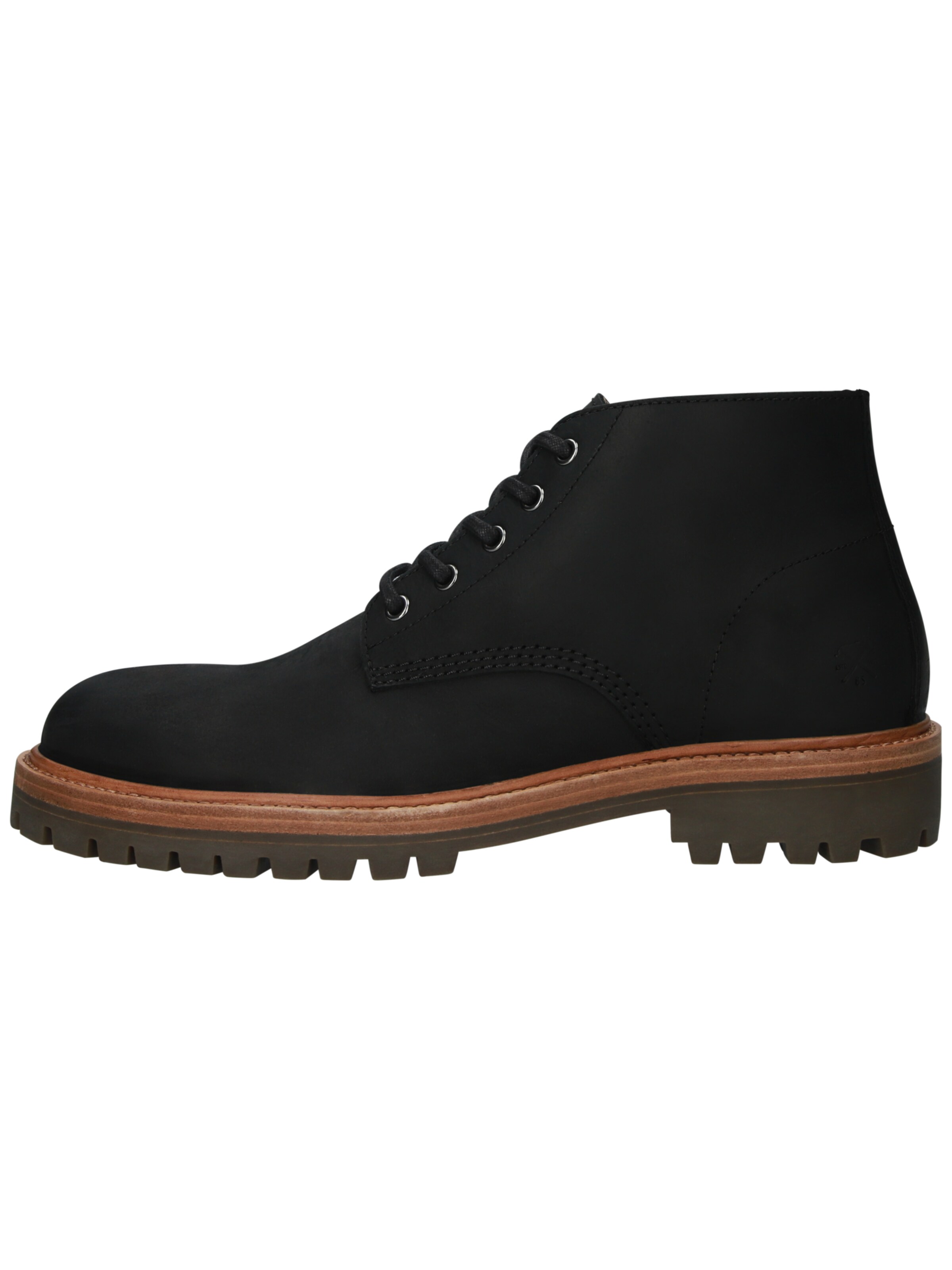 BLACKSTONE Boots med snörning 'GASTOWN FOSCA - EG582' i svart: framsida
