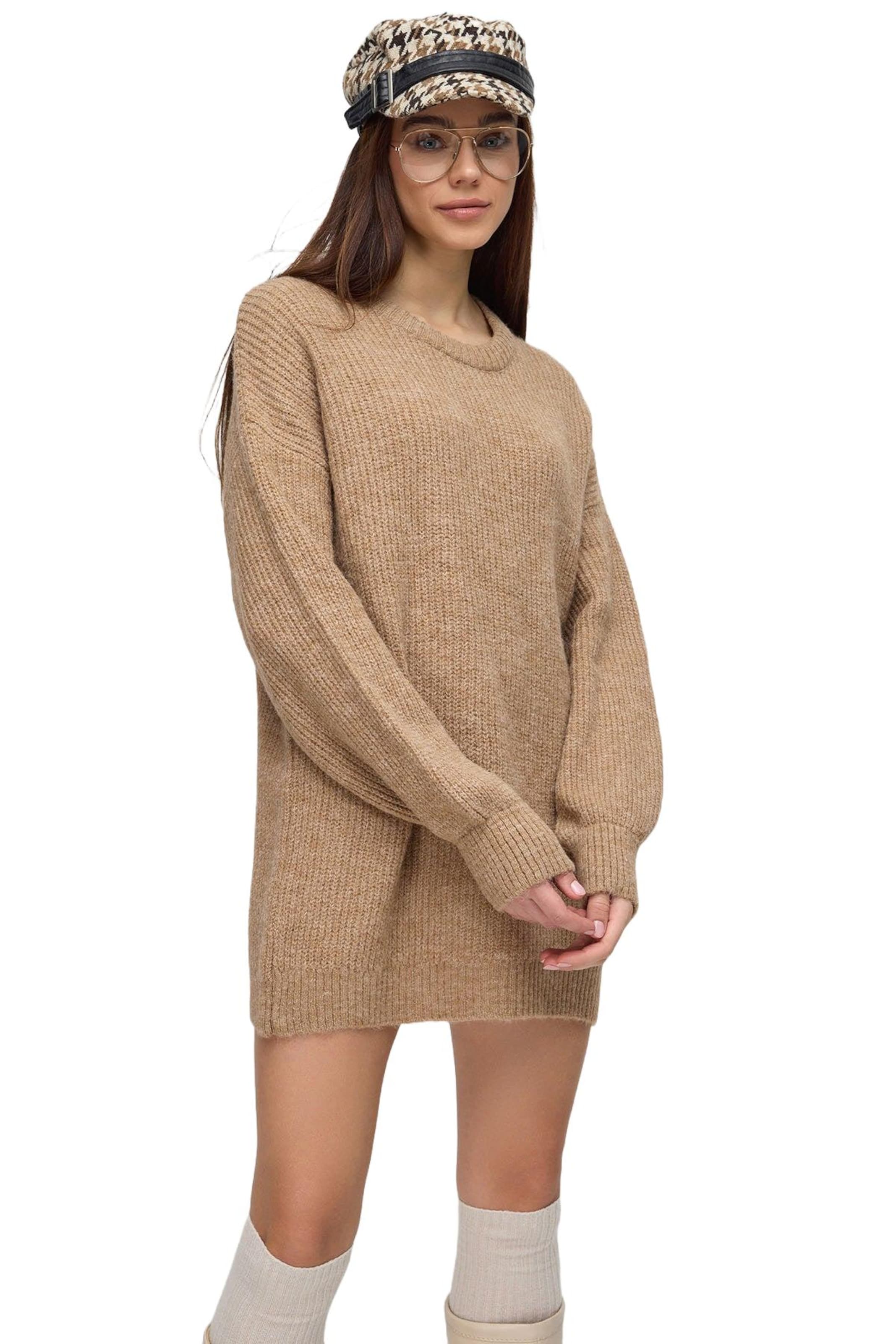 No Matter What Kleid in Beige: Vorderseite