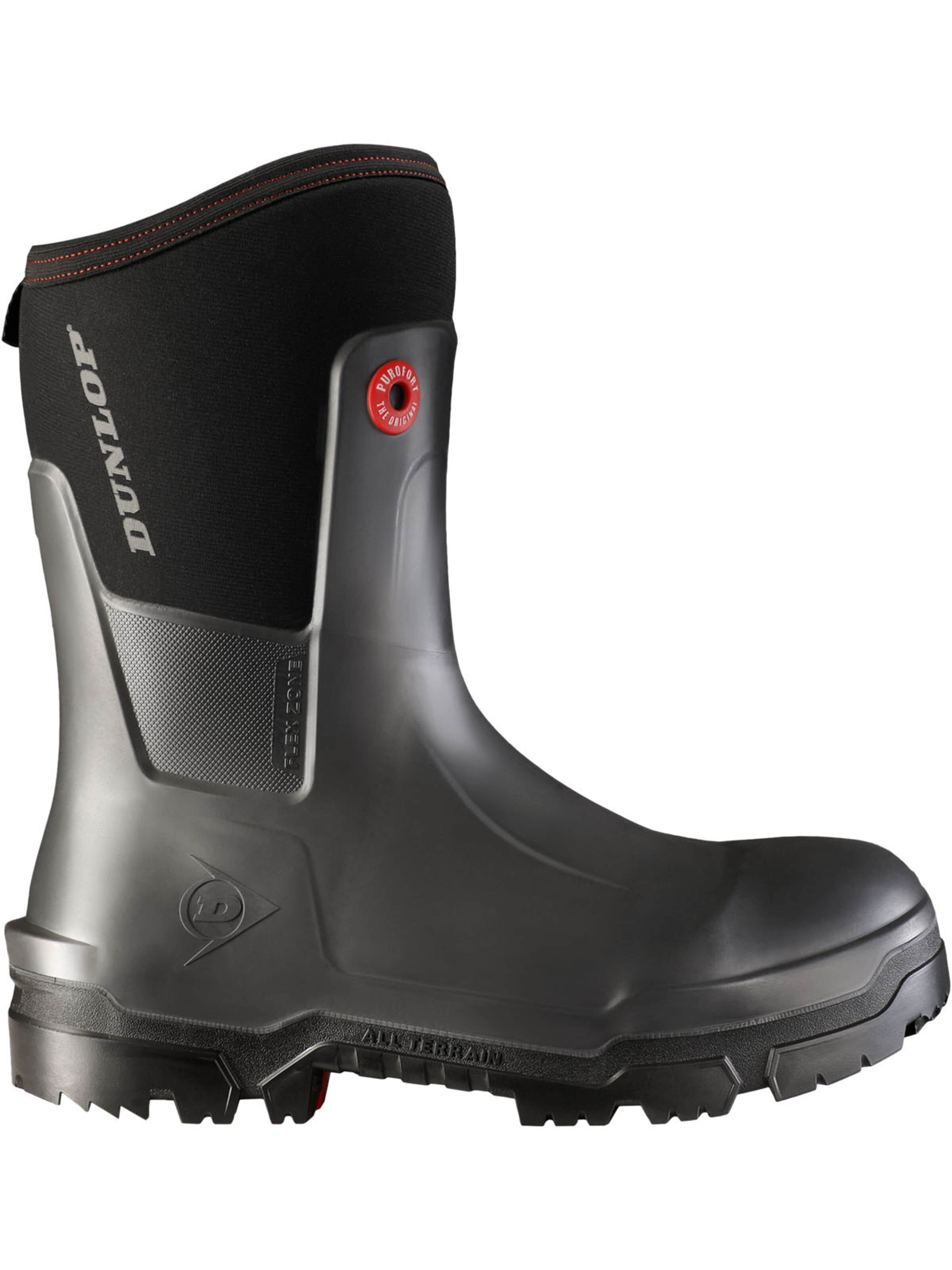 DUNLOP Rubber Boots 'Gummistiefel Snugboot Craftsman in Charcoal' in Brown: front