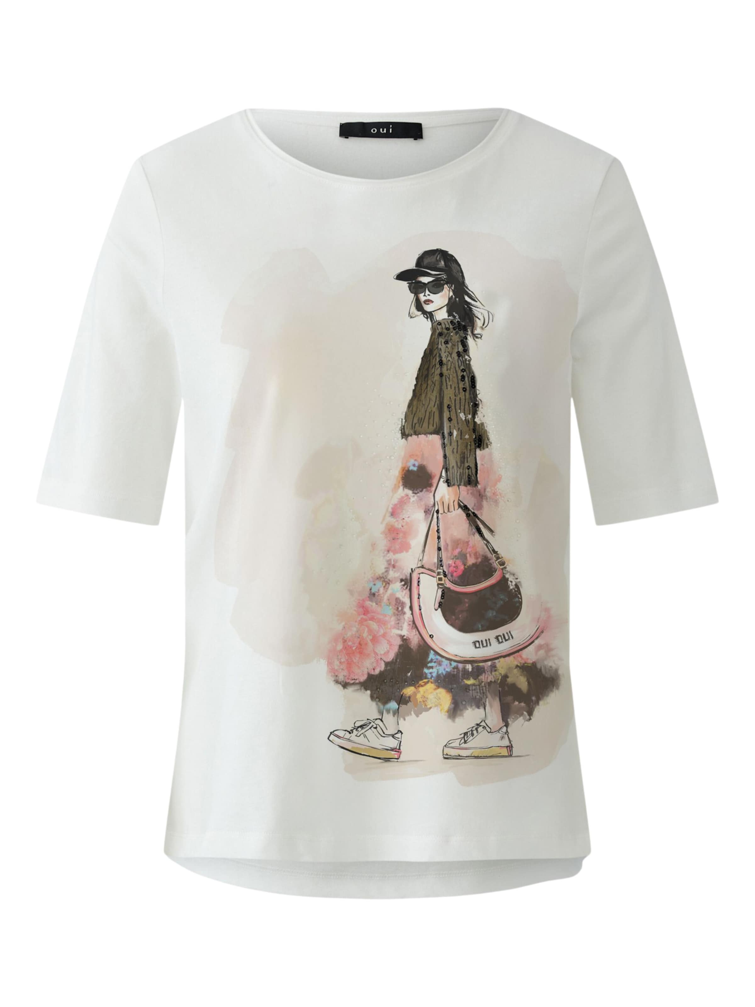 OUI T-Shirt in Weiß: Vorderseite