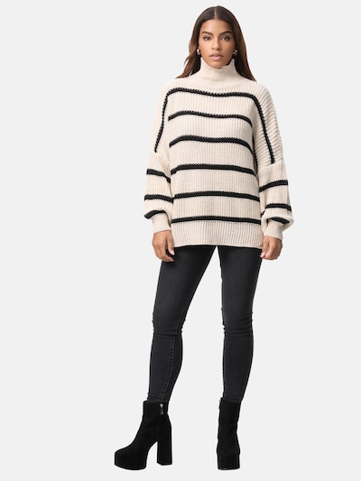Elara Oversized sweater in Cream / Black, Item view