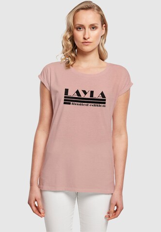 Merchcode Shirt 'Layla' in Roze: voorkant