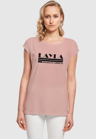 Merchcode T-Shirt 'Layla' in Pink: predná strana