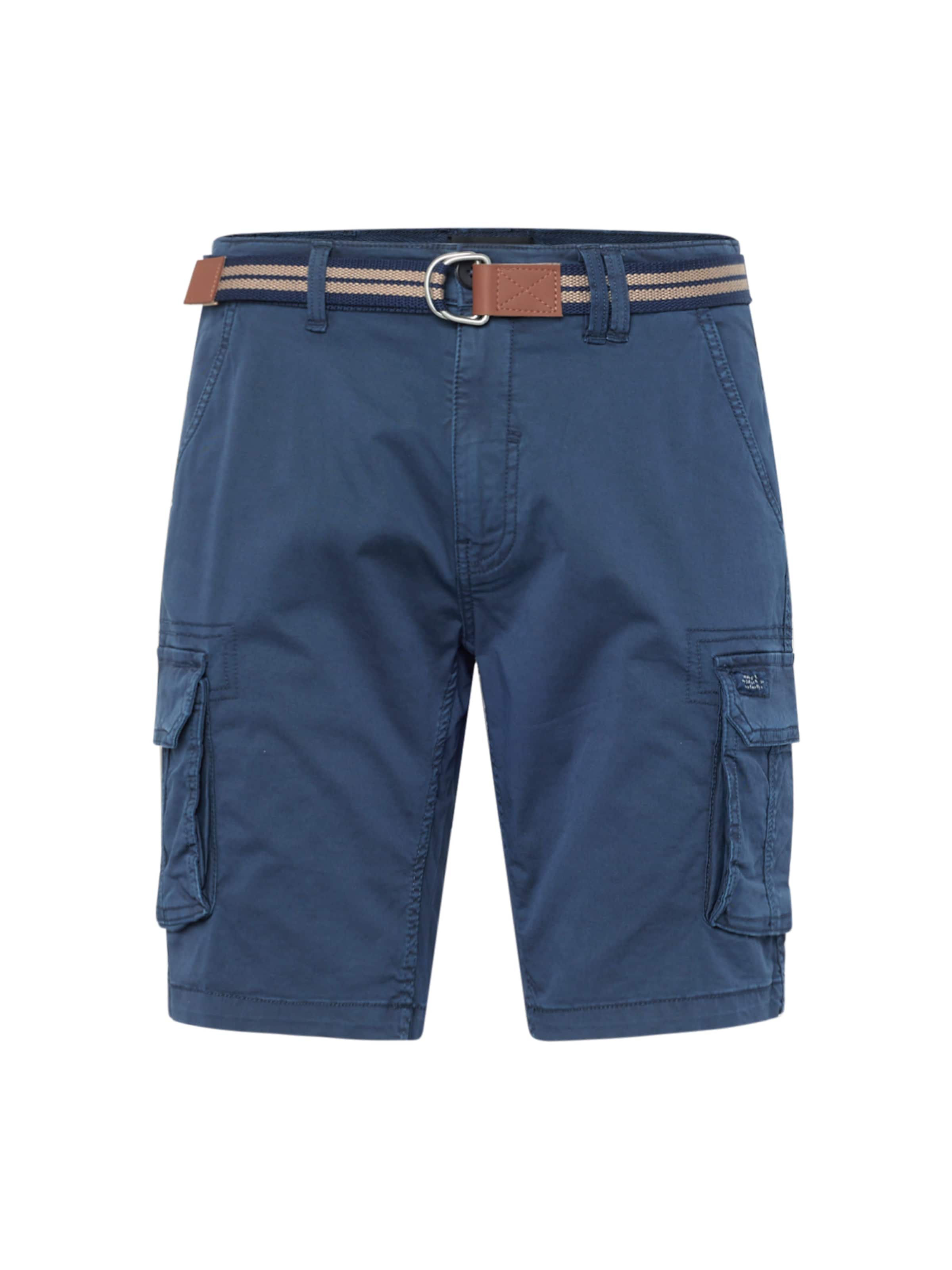 Pantaloni cu buzunare de la BLEND pe albastru: față