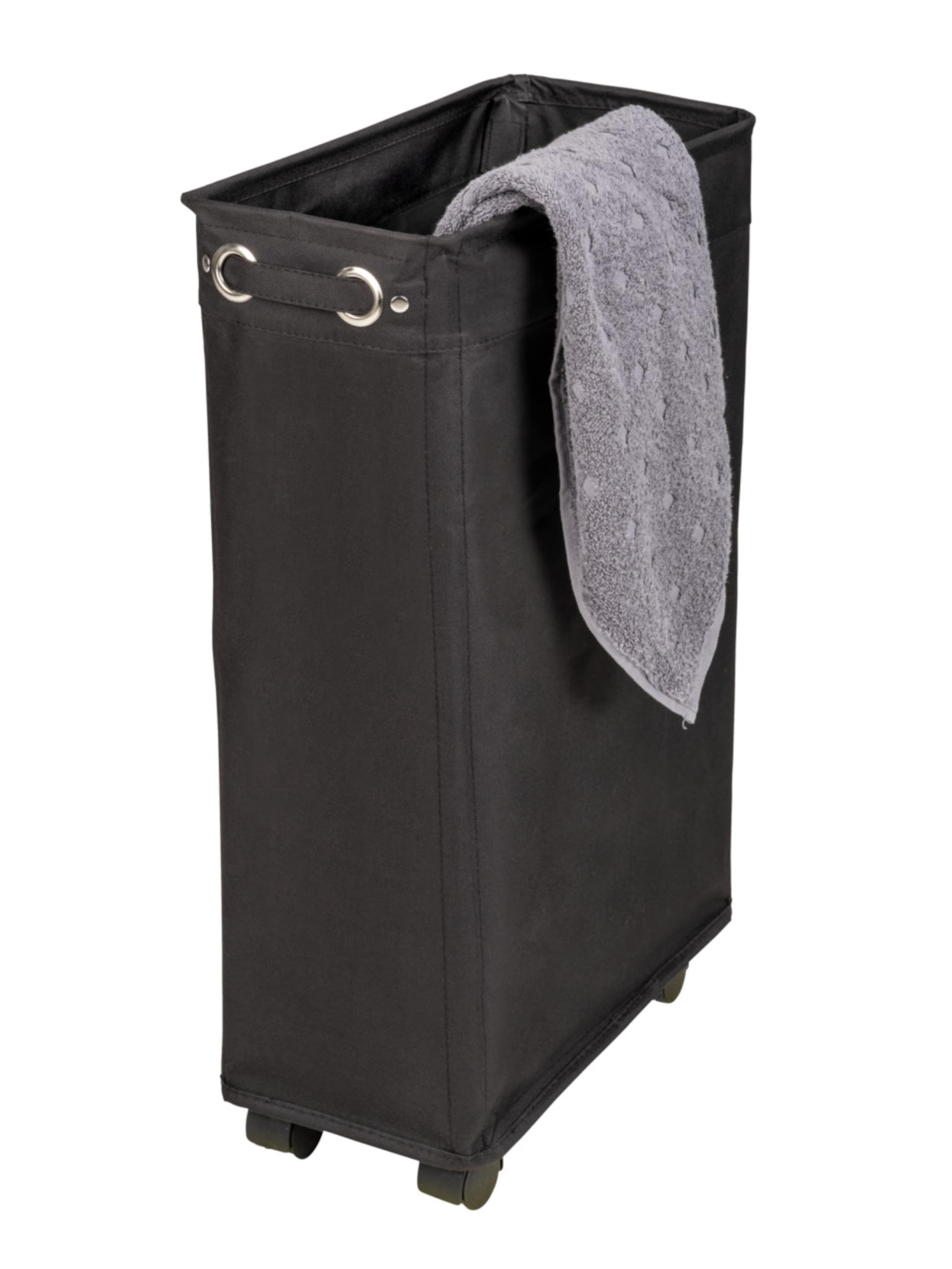 Wenko Wäschebehälter 'Corno' in Schwarz